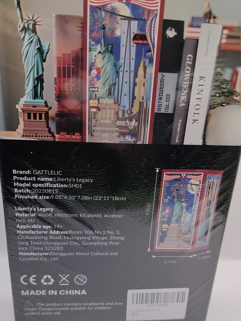 Book Nook Kit DIY 3D Puzzle Craft Miniature Wooden The Statue Of Liberty NYC - Picture 8 of 13